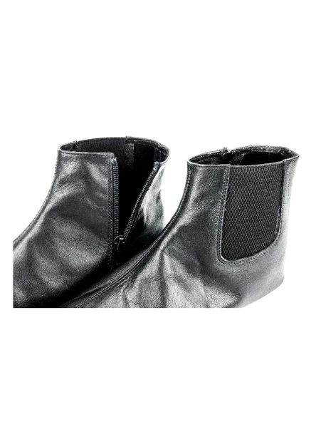 Hakiki Doğal Dana Derisi Mest - Lastikli, Soğuk Geçirmez - Siyah - 6