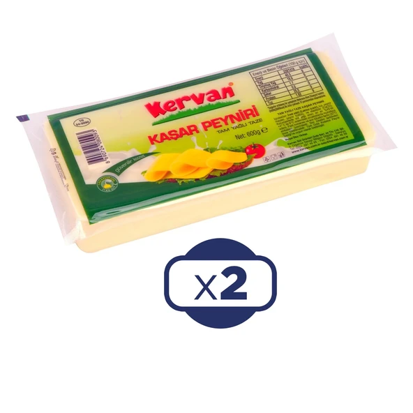 Kervan Kaşar Peyniri 600 gr 2 li - 2