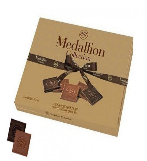 Elit Çikolata Medallion Collection Madlen Çikolata Altın Kutu 288 Gram