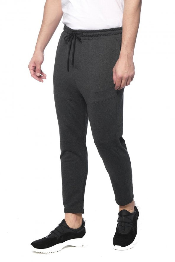 Erkek Slim Fit Beli Lastikli Bağcıklı Spor Jogger Pantolon - 4