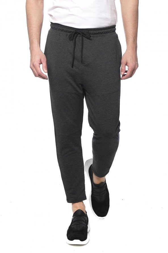 Erkek Slim Fit Beli Lastikli Bağcıklı Spor Jogger Pantolon - 5