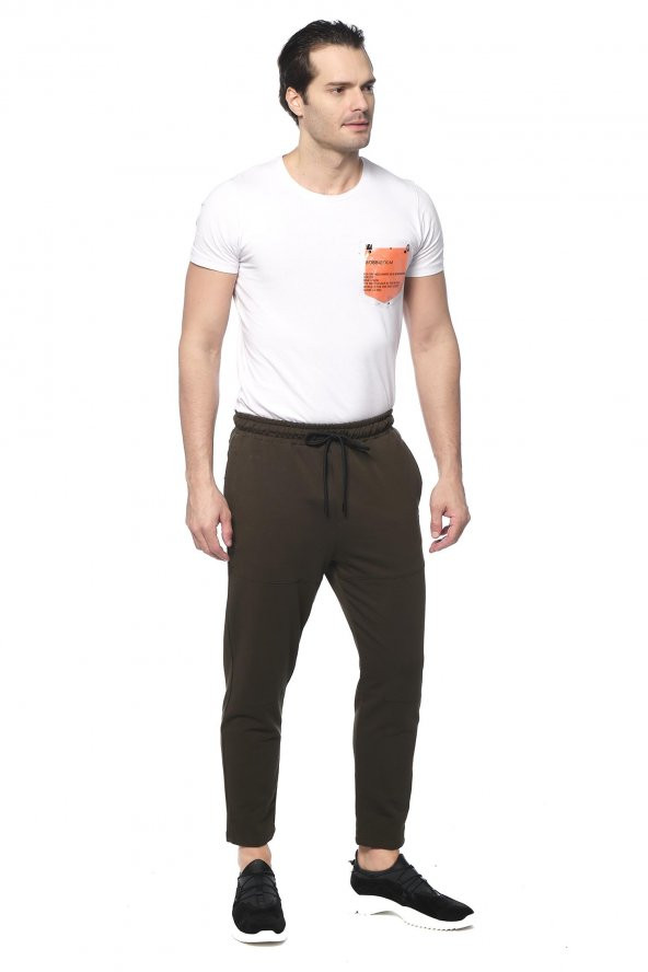 Erkek Slim Fit Beli Lastikli Bağcıklı Spor Jogger Pantolon - 9