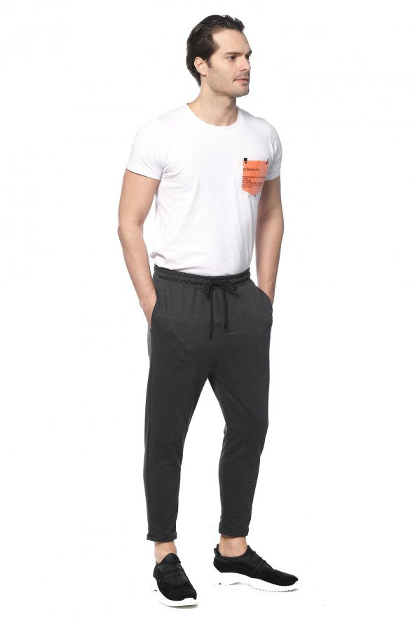 Erkek Slim Fit Beli Lastikli Bağcıklı Spor Jogger Pantolon - 11