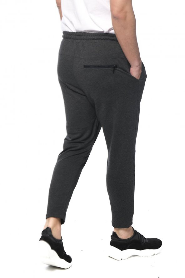 Erkek Slim Fit Beli Lastikli Bağcıklı Spor Jogger Pantolon - 12