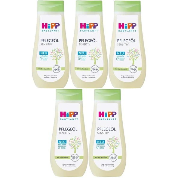 Hipp Babysanft Bebek Bakım Yağı/Pelegeöl Sensıtıv 200ML (5 Li Set) ürün görseli