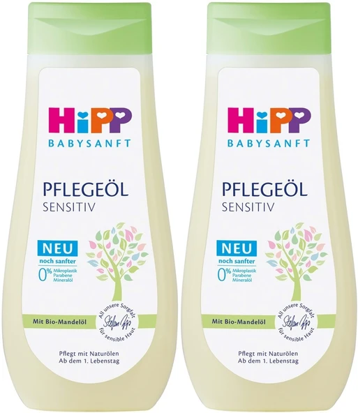 Hipp Babysanft Bebek Bakım Yağı/Pelegeöl Sensıtıv 200ML (2 Li Set)