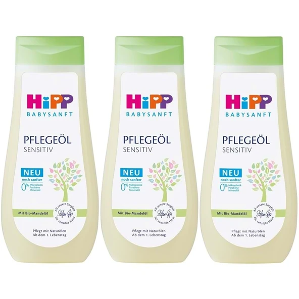 Hipp Babysanft Bebek Bakım Yağı/Pelegeöl Sensıtıv 200ML (3 Lü Set) - 1