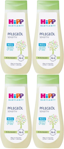 Hipp Babysanft Bebek Bakım Yağı/Pelegeöl Sensıtıv 200ML (4 Lü Set)