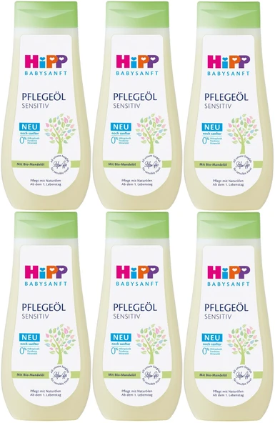 Hipp Babysanft Bebek Bakım Yağı/Pelegeöl Sensıtıv 200ML (6 Lı Set)