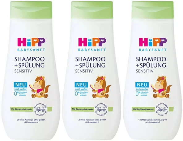 Hipp Babysanft Çoçuk Şampuanı (Shampoo +Spülung) Sensıtive 200ML (3 Lü Set)