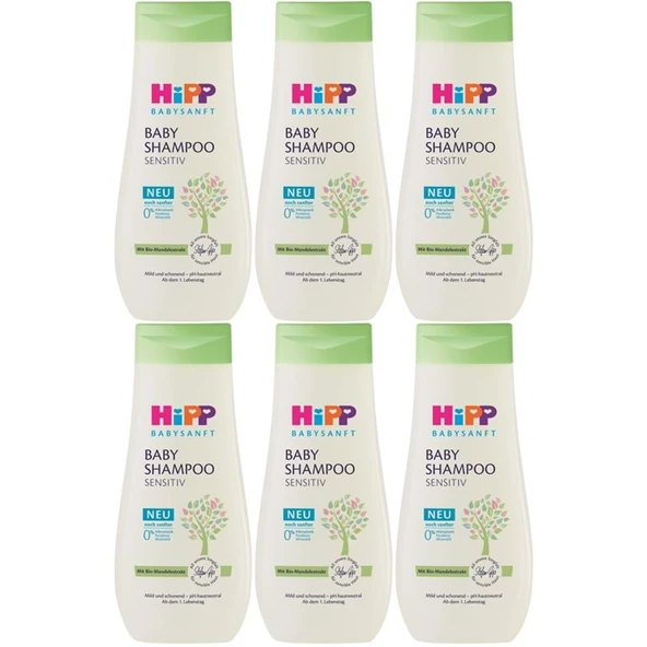 Hipp Babysanft Bebek Şampuanı (Baby Shanmpoo) Sensıtıv 200ML (6 Lı Set) ürün görseli 1
