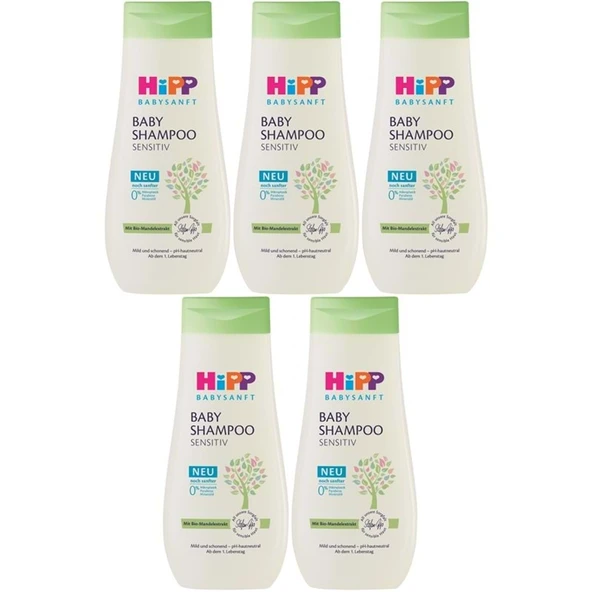 Hipp Babysanft Bebek Şampuanı (Baby Shanmpoo) Sensıtıv 200ML (5 Li Set) ürün görseli 1