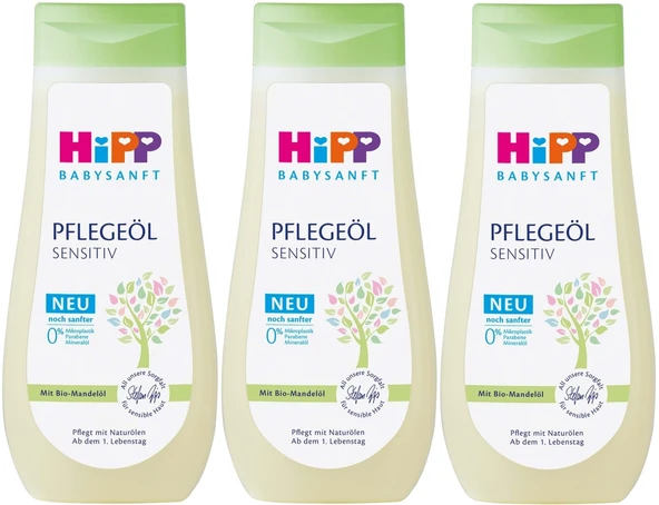 Hipp Babysanft Bebek Bakım Yağı/Pelegeöl Sensıtıv 200ML (3 Lü Set)