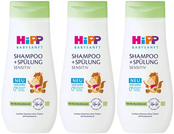 Hipp Babysanft Çoçuk Şampuanı (Shampoo +Spülung) Sensıtive 200ML (3 Lü Set)