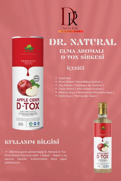 Elma Özlü Prebiyotik Ballı Detox Sirkesi 250 ml ürün görseli 1