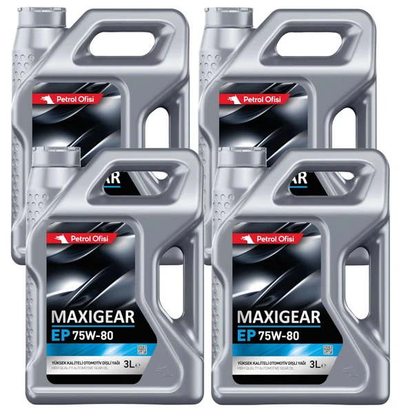 Petrol Ofisi Ep 75W-80 Şanzıman ve Dişli Yağı 4 x 3 Litre