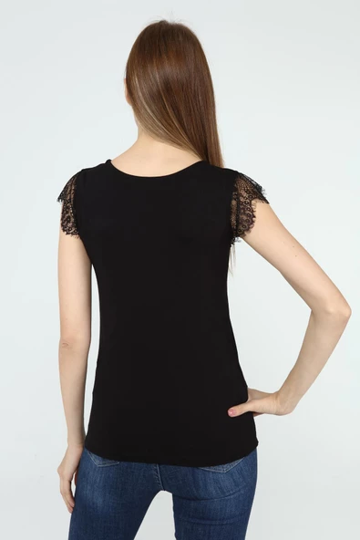 DRR Moda Dantelli Yarım Kol Bluz - 3