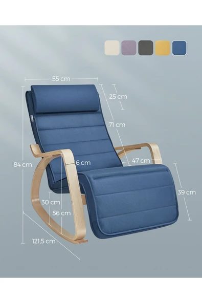 LYY010Q01 Huş Ağacı Ahşap Sallanan Sandalye - Resim 5