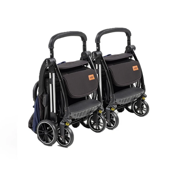 Baby2go Tulipa Cabin Otomatik Katlanan İkiz / Siyah Gri - Resim 2