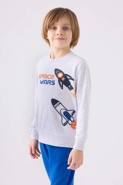 Rolypoly Erkek Çocuk Karmelanj Uzun Kol Pijama Takım 3445
