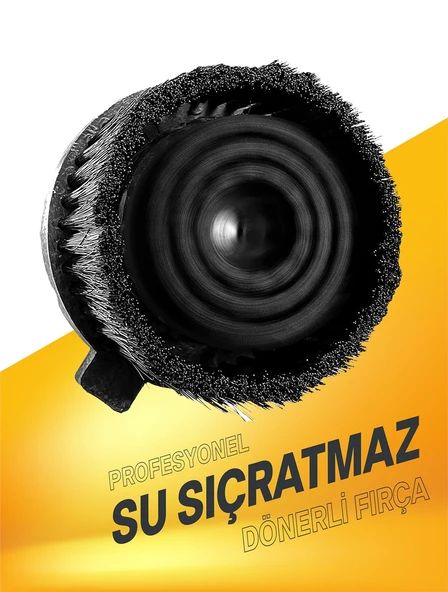 Profesyonel 3 Parça Su Sıçratmayan Orta Sert  Koltuk | Halı | Oto Kuaför | Yıkama Polisaj Fırçası - Resim 2
