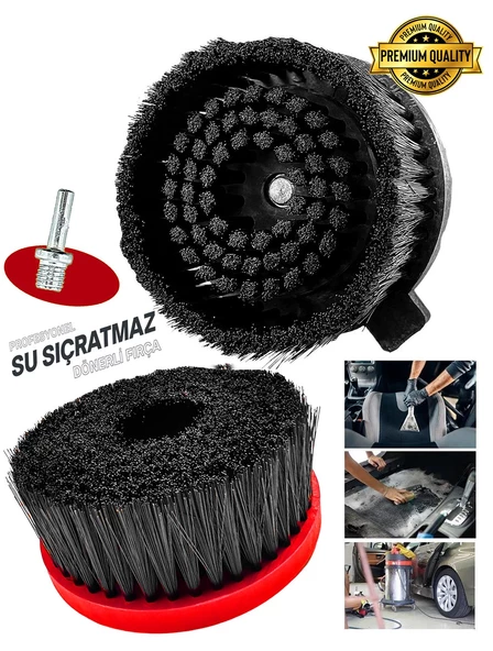 Profesyonel 3 Parça Su Sıçratmayan Orta Sert  Koltuk | Halı | Oto Kuaför | Yıkama Polisaj Fırçası ürün görseli
