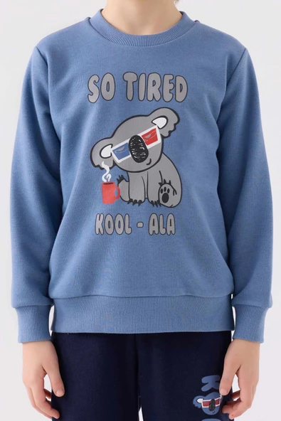 Rolypoly Erkek Çocuk Mavi Uzun Kol Pijaam Takım 3447 - Resim 2