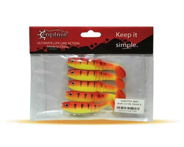 3569 Style Soft Serisi 8Cm 5Li Paket Silikon Yem  01 - 4