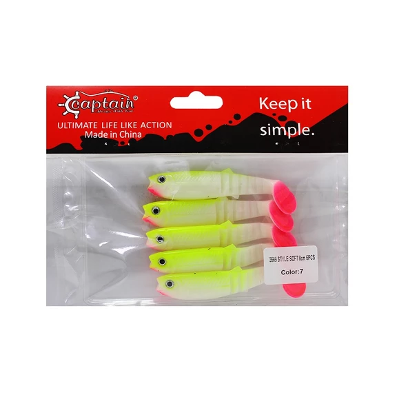 3569 Style Soft Serisi 8Cm 5Li Paket Silikon Yem  01 - 6