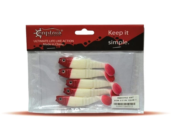 3569 Style Soft Serisi 8Cm 5Li Paket Silikon Yem  01 - 1