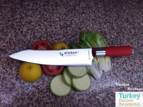 Mutfak Bıçak Yatağan Şef Bıçak Et Bıçak Santoku Bıçak Red Craft