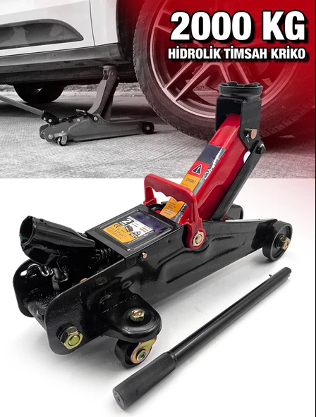 2 TON Profesyonel Yüksek Kalite 2 Ton Arabalı Tekerlekli Hidrolik Kriko Plastik Taşıma Çantalı Kriko - 2