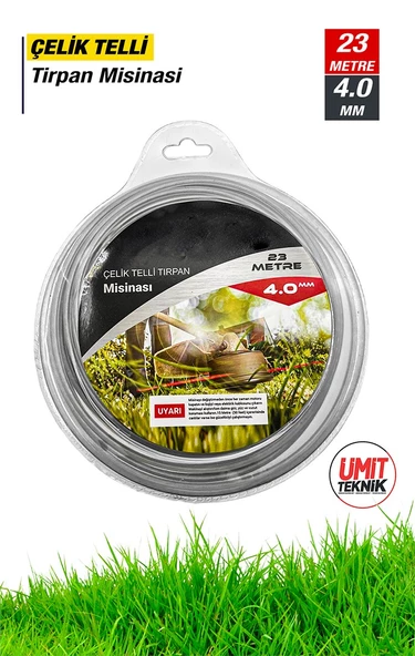 CELIK TELLI Tirpan Misinasi Motorlu Tırpan Ot Çim Biçme Universal Misine  23 METRE 4.0 MM - 3