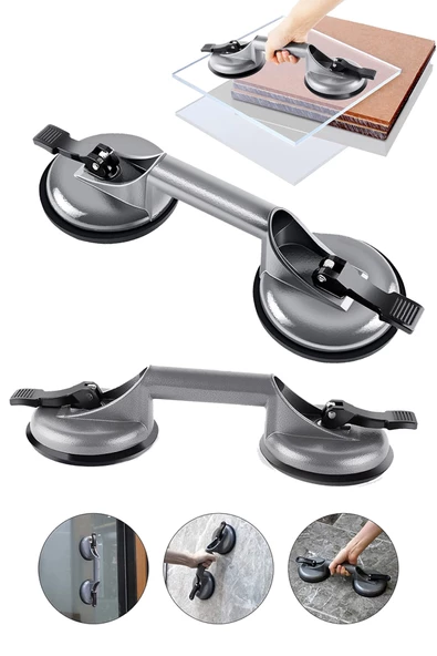Premium Yüksek Kalite Cam Fayans Kaldırma Metal Alüminyum ikili Cam Fayans Taşıma Vantuz - Resim 4