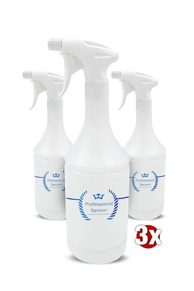 Profesyonel Kimyasala Dayanıklı Taşınabilir  Boş 1 litre Boş Fısfıs Sprey Şişesi (3 adet) - 2