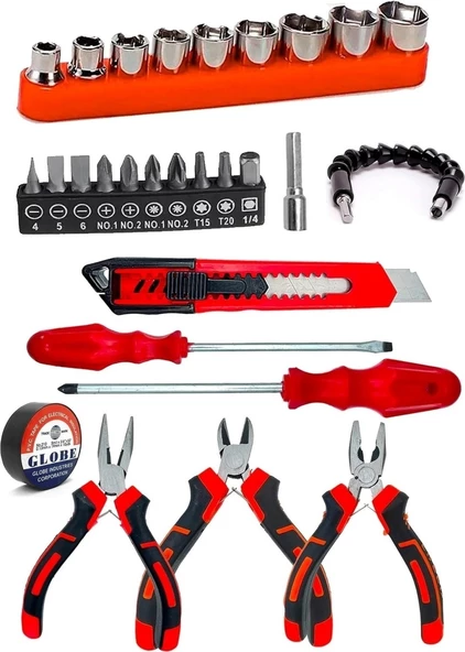 Proxtech 31PCS JSR1800  Professionel Akülü Vidalama Matkap,mini Pense,yankeski,karkaburun,tornavida - 2