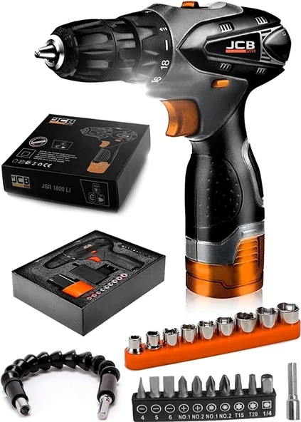 Proxtech 31PCS JSR1800  Professionel Akülü Vidalama Matkap,mini Pense,yankeski,karkaburun,tornavida - 5