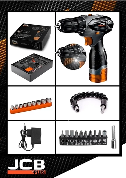Proxtech 31PCS JSR1800  Professionel Akülü Vidalama Matkap,mini Pense,yankeski,karkaburun,tornavida - 3