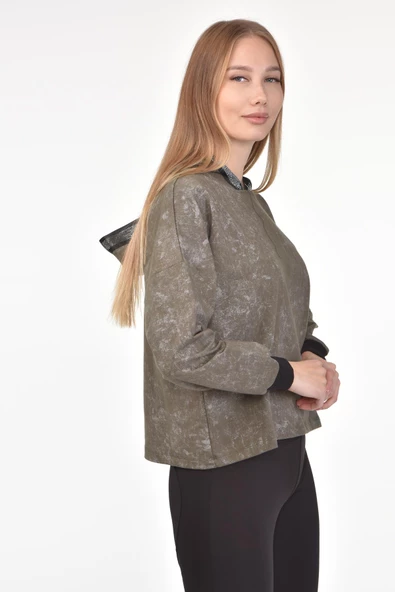DRR Moda Kapüşonu Taş Detaylı Sweet - 5