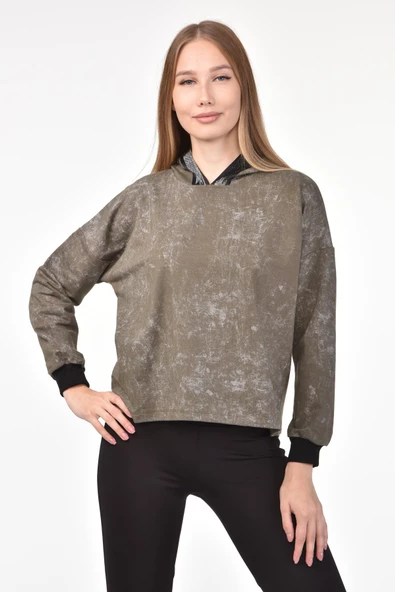 DRR Moda Kapüşonu Taş Detaylı Sweet - 3