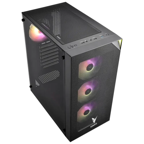 VENTO - VG3400S Mid Tower, 650W 80+ Siyah, Temperli Cam, RGB, ATX GAMING KASA - 2