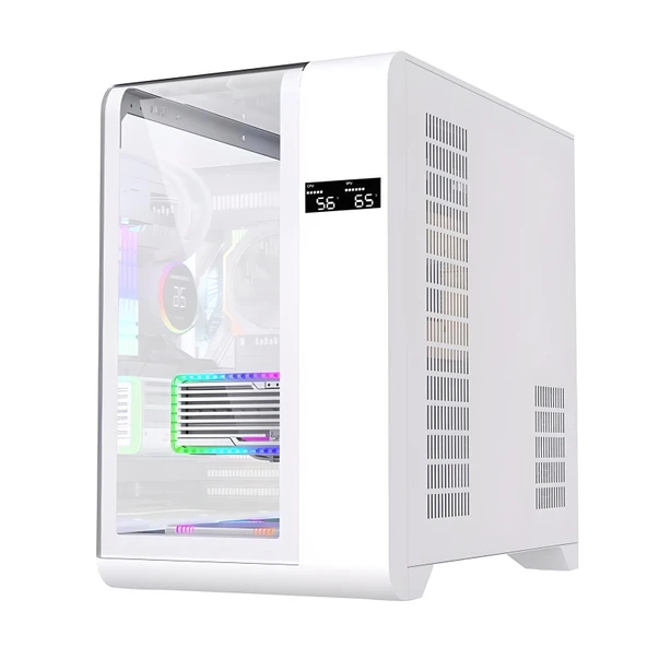 SNT Victory Plus Kavisli 7x Argb Fan Uzaktan Kumandalı ARGB Controller Gaming Kasa Beyaz - 8
