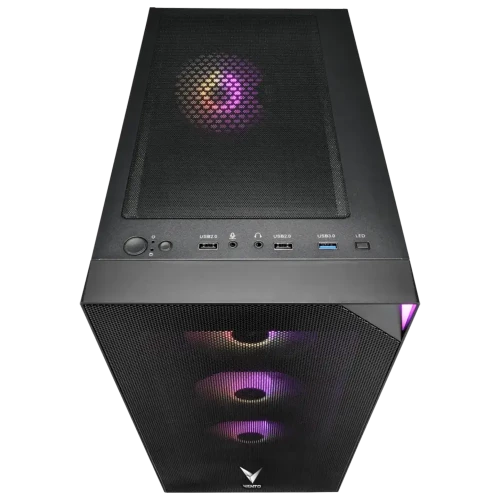 VENTO - VG3400S Mid Tower, 650W 80+ Siyah, Temperli Cam, RGB, ATX GAMING KASA - 3