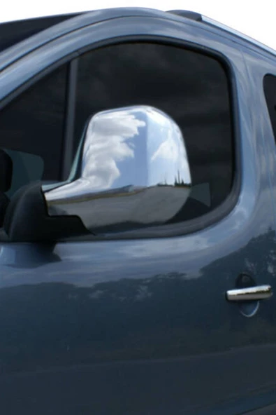BRSPLAST  Peugeot Partner Tepee Uyumlu 2008 Ve Üzeri Ayna Kapağı 2 Parça Abs Krom Kaplama - 3