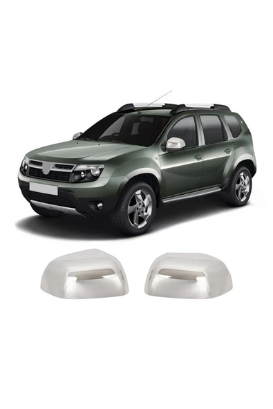 Dacia Duster Uyumlu 2010-2012 Krom Ayna Kapağı 2 Parça Paslanmaz Çelik