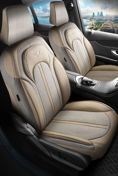 Panda Kılıf Panda Sevılla Serısı Keten Kumaş Oto Koltuk Kılıfı - Tam Set - 7