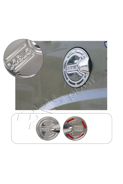 BRSPLAST  Fiat Doblo Uyumlu 2000-2010 Krom Depo Kapağı Paslanmaz Çelik
