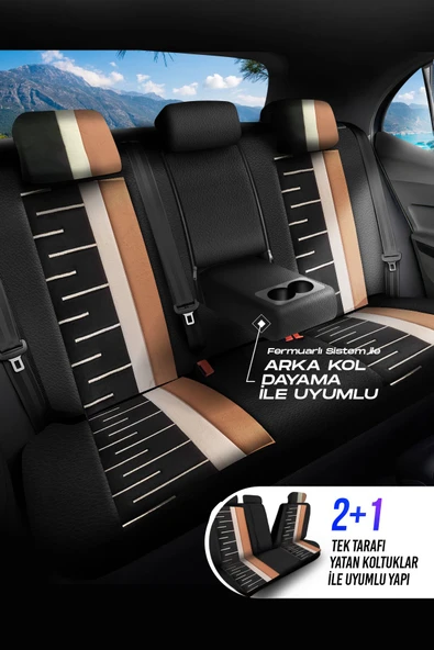 Panda Camila Serisi Velucantra Kumaş Oto Koltuk Kılıfı - Tam Set - 2