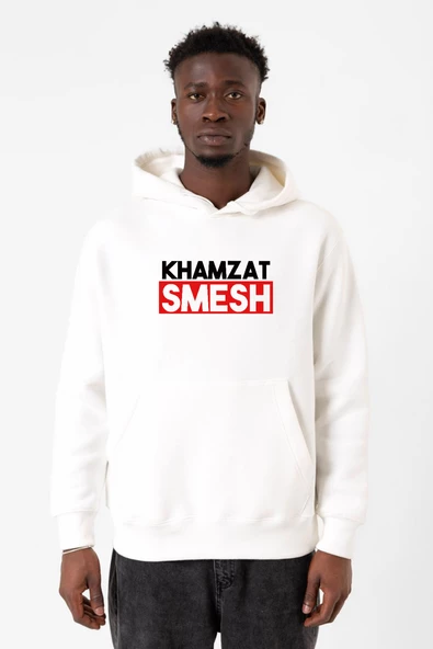 Khamzat Chimaev Smesh Beyaz Erkek 3ip Kapşonlu Sweatshirt