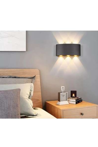 Avizen Lighting Full Reyon Uranüs Dekoratif Çift Yönlü Duvar Aydınlatma Led Aplik Duvar Lambası Günışığı - Resim 2